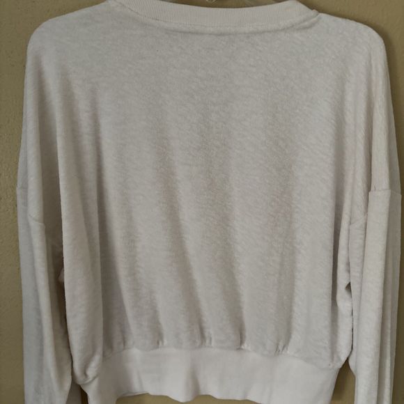 Old Navy Live By The Sun Crop Sweatshirt Medium Lightweight Terrycloth Pullover - Picture 8 of 8